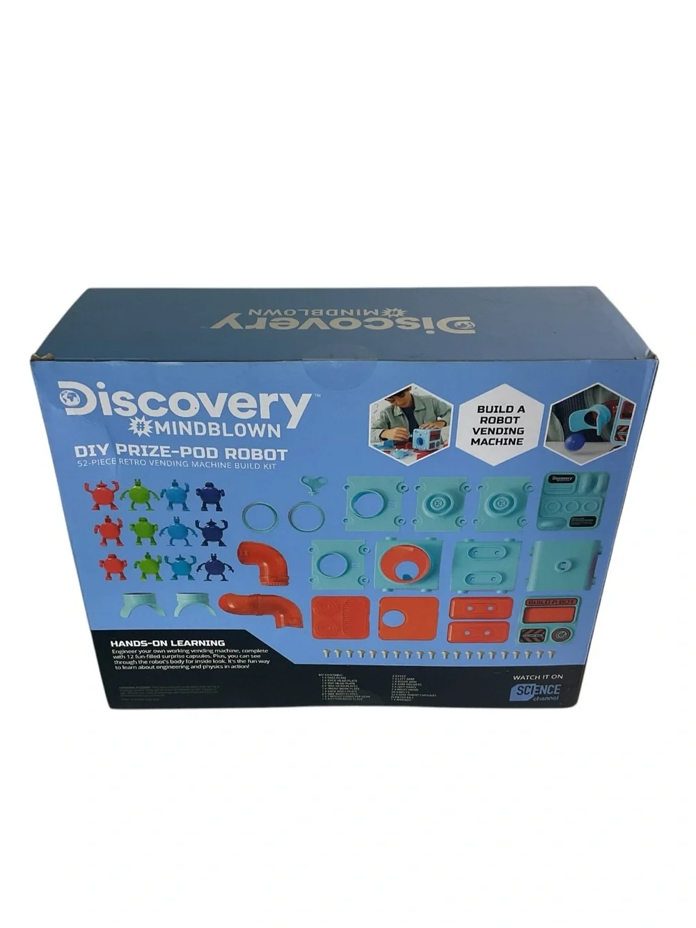 Discovery MindBlown DIY Prize-Pod Robot 52Pc Retro Vending Machine STEM Kit New